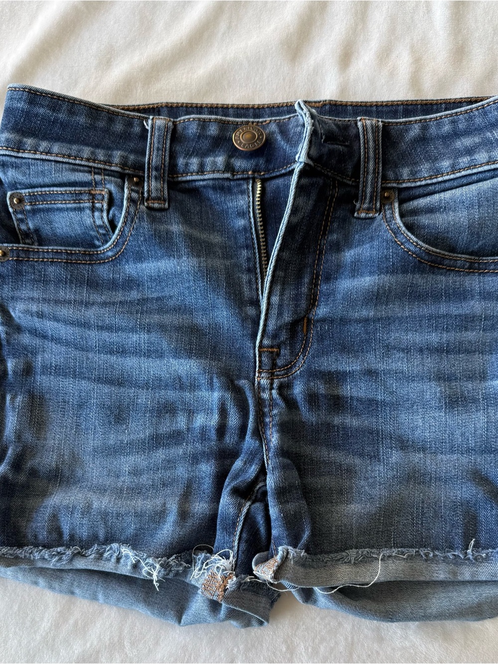 American Eagle Outfitters Distressed Denim Shorts - Blue